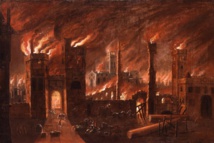 Burning replica to mark Great Fire of London anniversary Burning replica to mark Great Fire of London anniversary