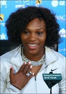 Serena dazzles with diamond serve