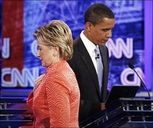 Clinton insists relations with Obama are good