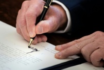 Trump signs Russia sanctions, calls them 'seriously flawed' Trump signs Russia sanctions, calls them 'seriously flawed'