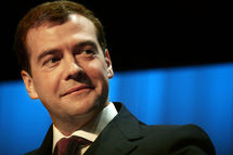 Medvedev pushes reforms under Putin's watchful eye