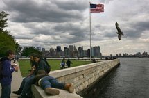 A view of Manhattan from Ellis Island