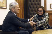 Johnny Depp (right) with Serbian President Boris Tadic Johnny Depp (right) with Serbian President Boris Tadic