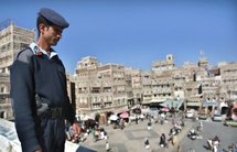 A Yemeni police officer in Sanaa Old City A Yemeni police officer in Sanaa Old City