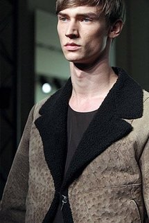 A model displays a creation by Italian designer Stefano Pilati A model displays a creation by Italian designer Stefano Pilati