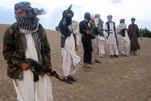 Fighters with Afghanistan's Taliban militia in Wardak province