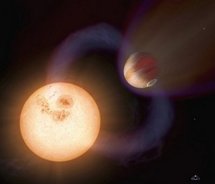 This picture, released by the European Space Agency in 2006, shows an artist's impression of a 'hot Jupiter' (AFP/ESA) This picture, released by the European Space Agency in 2006, shows an artist's impression of a 'hot Jupiter' (AFP/ESA)