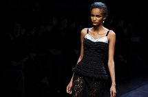 A model displays a creation as part of the Dolce & Gabbana Fall-Winter 2010-2011 ready-to-wear collection during the Women's fashion week in Milan (AFP/Filippo Monteforte) A model displays a creation as part of the Dolce & Gabbana Fall-Winter 2010-2011 ready-to-wear collection during the Women's fashion week in Milan (AFP/Filippo Monteforte)