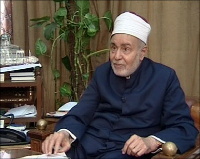 Sheikh Mohammed Sayed Tantawi in 2006 (AFP/File/Khaled Desouki) Sheikh Mohammed Sayed Tantawi in 2006 (AFP/File/Khaled Desouki)