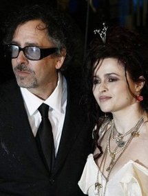 US film director Tim Burton and British actress Helena Bonham-Carter attend the world premier of 'Alice in Wonderland' at the Odeon Cinema in London's Leicester Square. (AFP/File/Carl Court)
