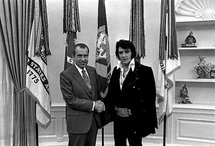 Richard Nixon (left) and Elvis Presley Richard Nixon (left) and Elvis Presley