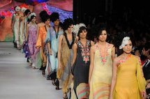 Models for Pakistani designer Rouge.