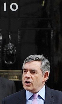 British Prime Minister Gordon Brown announces the date of a general election. (AFP/Ben Stansall)