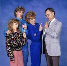 Kylie Minogue, Craig McLachlan, and characters Madge and Harold Bishop from Australian soap opera 'Neighbours' Kylie Minogue, Craig McLachlan, and characters Madge and Harold Bishop from Australian soap opera 'Neighbours'