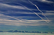 An aerial view of the Swiss Alps