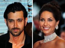 Indian Bollywood actor Hrithik Roshan and Mexican actress Barbara Mori Indian Bollywood actor Hrithik Roshan and Mexican actress Barbara Mori