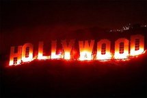 The Hollywood sign in Los Angeles The Hollywood sign in Los Angeles