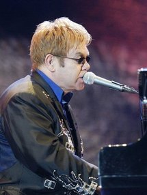 British pop star Elton John British pop star Elton John