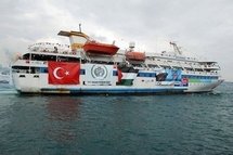 One of the Turkish ships taking part in the 'Freedom Flotilla'