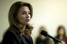 Melinda Gates, wife of Microsoft co-founder Bill Gates, speaks during a press conference in February 2010. Melinda Gates, wife of Microsoft co-founder Bill Gates, speaks during a press conference in February 2010.