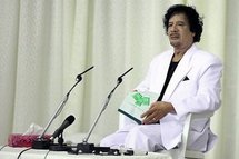 Libyan leader Moamer Kadhafi in April 2010