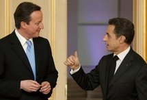 French President Nicolas Sarkozy (right) meets with now-Prime Minister of the UK, David Cameron, on 12th March 2010. French President Nicolas Sarkozy (right) meets with now-Prime Minister of the UK, David Cameron, on 12th March 2010.