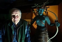 Ray Harryhausen poses next to his creation, Medusa, in the London Film Museum. Ray Harryhausen poses next to his creation, Medusa, in the London Film Museum.
