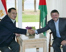 Mubarak with king AbdalaH Mubarak with king AbdalaH