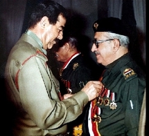 Tareq Aziz with sadam Husain