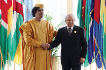 Moamer Kadhafi with Boutaflika Moamer Kadhafi with Boutaflika