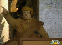 Kadhafi warns of bloodbath if West intervenes