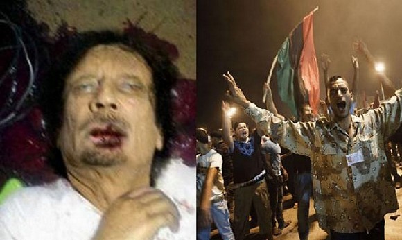 Kadhafi killed after cornered in sewage pipe