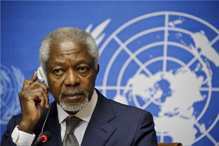 Annan in Syria hoping to save peace plan