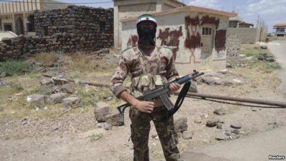 Syria rebels set up camp on hilltop Base 46 Syria rebels set up camp on hilltop Base 46