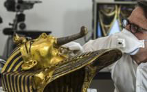 Tutankhamun's gold mask restored after botched repair Tutankhamun's gold mask restored after botched repair