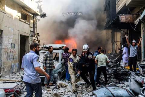 34 civilians killed in bombing on Syria town 