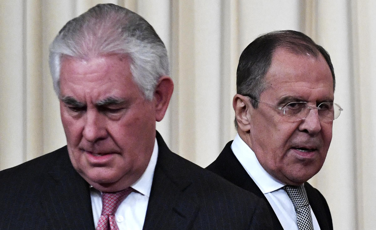 Russian FM presses US's Tillerson over Syria probe