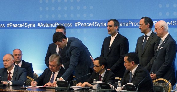 Russia, Turkey, Iran sign deal to set up Syria safe zones