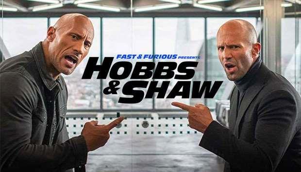 'Hobbs & Shaw' maintains top spot at the weekend box office