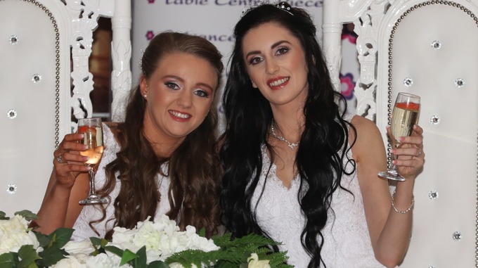 'This is my wife!' Women celebrate N Ireland's first gay marriage 'This is my wife!' Women celebrate N Ireland's first gay marriage