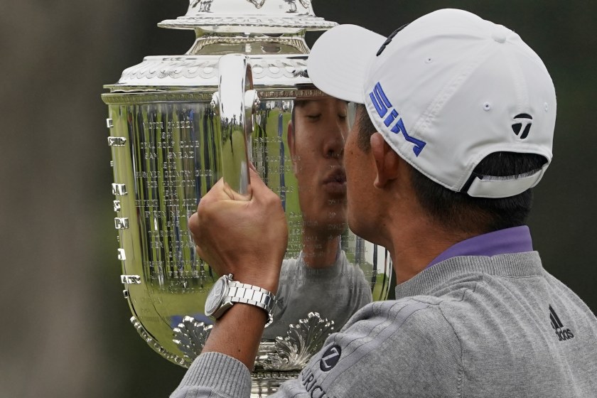 Collin Morikawa drives into the history books with PGA win