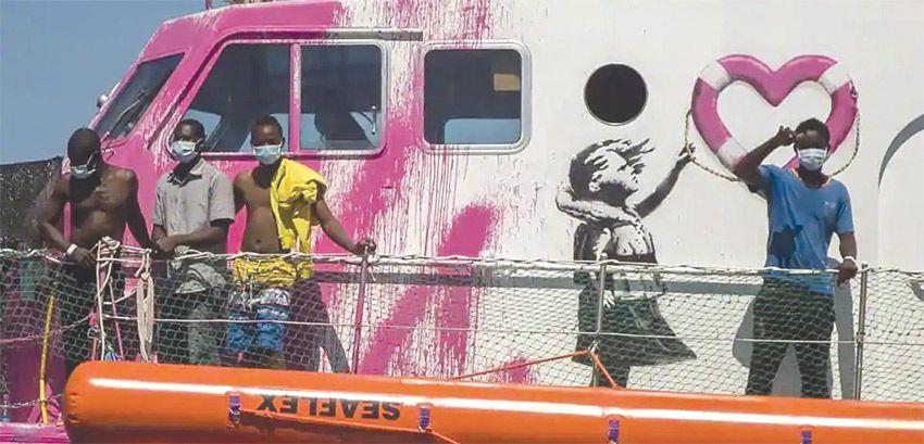 Italy offers partial help to Banksy-sponsored migrant rescue ship