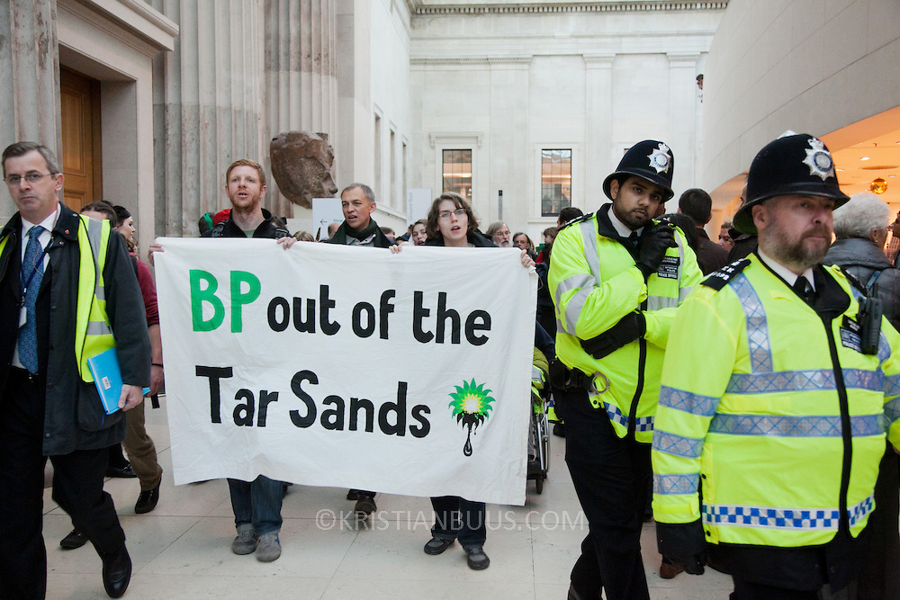 Anti-oil protesters flash mob British Museum