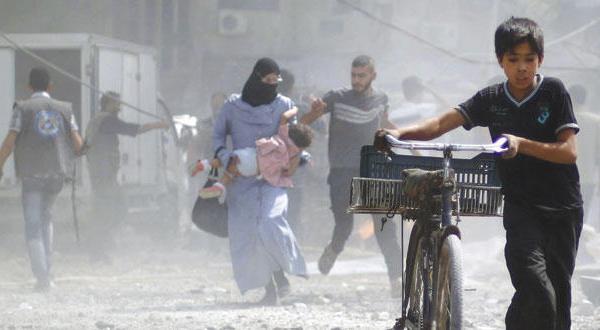 Dozens dead in heaviest east Syria strikes since war began: monitor
