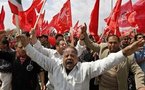 Palestinians hold May Day jobs protest against Gaza closure