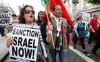 Thousands in Europe vent anger at Israel after deadly raid