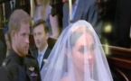 Harry, Meghan kiss outside church before procession through Windsor