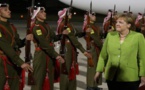 Merkel addresses students at start of 2-day trip to Jordan, Lebanon