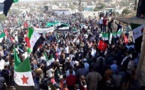 Residents in Syria's embattled Idlib hold anti-UN protest