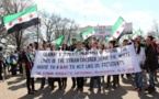 Thousands march in Western capitals to support Syrians